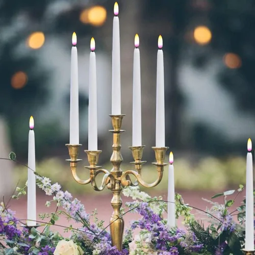 Miniatura 5 de Velas alargadas decorativas sin llama, con control remoto y temporizador