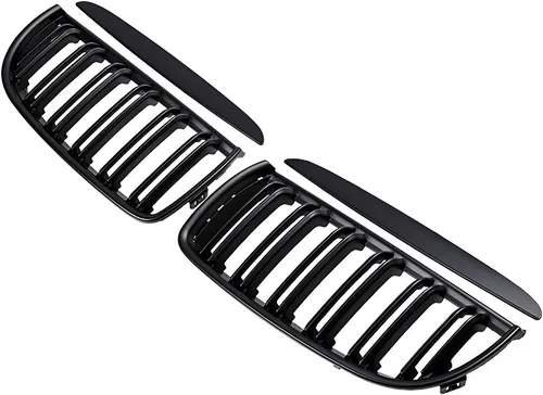 Miniatura 14 de Rejilla de Riñón Cromada con Malla Brillante en Negro Compatible con BMW 323i 325xi 330i 328i 328xi 335i 335xi E90 E91 Pre-LCI de 2005-2008