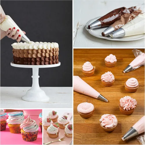 Miniatura 5 de Bolsas de pastelería extra grandes de 24 pulgadas de grosor, antiestallido, paquete de 100 bolsas de decoración de pasteles de grado alimenticio