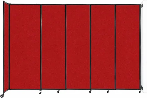Miniatura 132 de Divisor de habitación de pared recta deslizante montado en la pared Anchos ajustables Ruedas de bloqueo Separador de habitación Paneles
