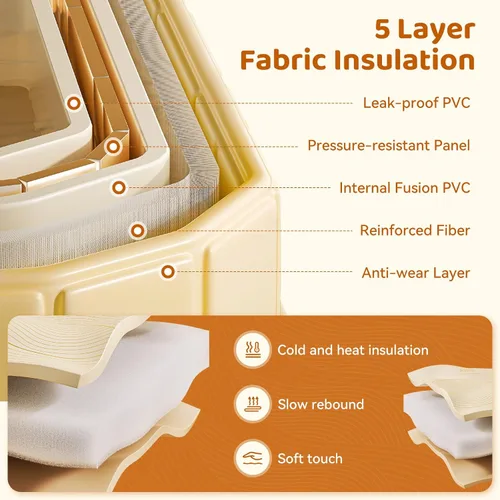 Miniatura 6 de Bañera Plegable Portátil, Bañera Independiente Sin Instalación, Bañera de Remojo SPA para Baño, Cabina de Ducha Plegable para Baños Calientes