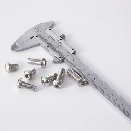 Miniatura 7 de Tornillos de cabeza de botón M8 x 0.472 in, 0.630 in, 0.709 in, 0.787 in, 0.984 in, acero inoxidable 304, unidad hexagonal Allen métrica, acabado