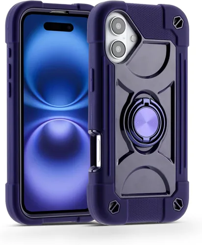 Miniatura 52 de MARKILL Funda compatible con iPhone 15 de 6.1 pulgadas con soporte integrado, [grado militar resistente de cuerpo completo] protección contra Rosa