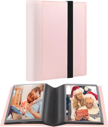 Miniatura 13 de Álbum de fotos pequeño, página interior negra con fuerte banda elástica, cada uno con capacidad para 64 fotos, mini libro de 4 x 6 pulgadas, álbum