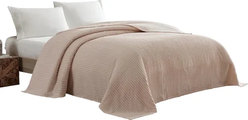 Miniatura 11 de Beatrice Home Fashions Colcha de chenilla de canal, matrimonial, color azul