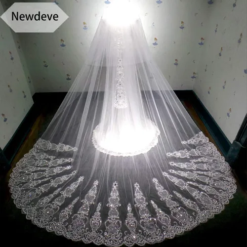 Miniatura 2 de Vela de boda con diamantes de imitación, 2 niveles, color marfil, con peine