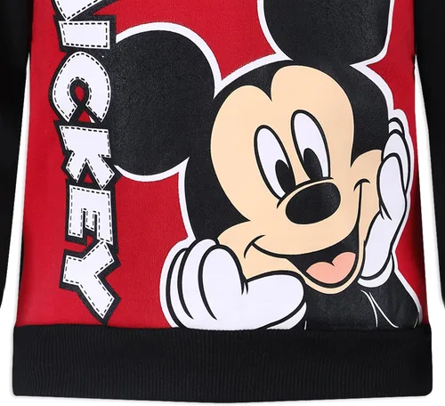 Miniatura 7 de Disney Boy's Mickey Mouse Half Zip Pullover Fashion Hoodie, BlackRedBlue