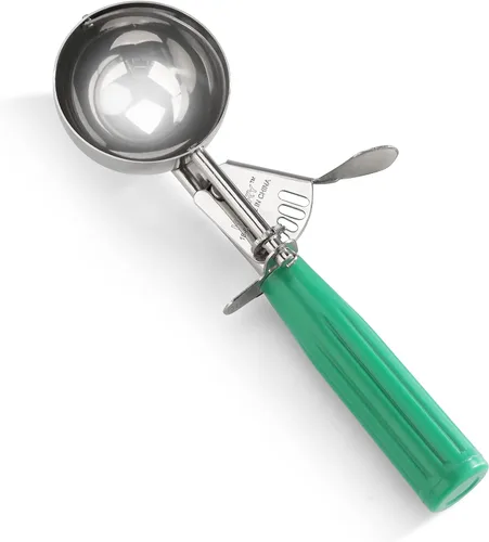 Miniatura 13 de New Star Foodservice 34905 cuchara de presión para pulgar de grado comercial/cuchara para helado, acero inoxidable 18/8, 0.875 oz, tamaño 40, púrpura
