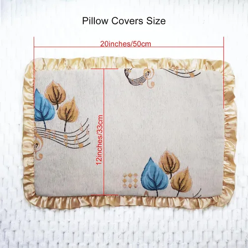 Miniatura 6 de SZHELEJIAM Juego de 2 fundas de almohada con volantes de 12 x 20 pulgadas, fundas de cojín decorativas de felpilla suave jacquard para sofá