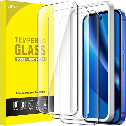 Miniatura 14 de JETech Protector de pantalla para Google Pixel 7, película de vidrio templado con herramienta de fácil instalación, compatible con huellas