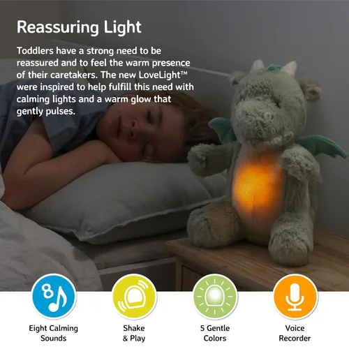 Miniatura 2 de Cloud b Máquina de sonido con sonidos relajantes de ruido blanco Animal de peluche y luz nocturna nómada Graba la voz de los padres Ajustes