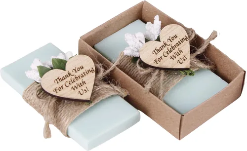Miniatura 14 de Paquete de 10 decoraciones para baby shower de Happy Times Favors, regalos para baby shower, jabón mini vegano personalizado hecho a mano con aroma
