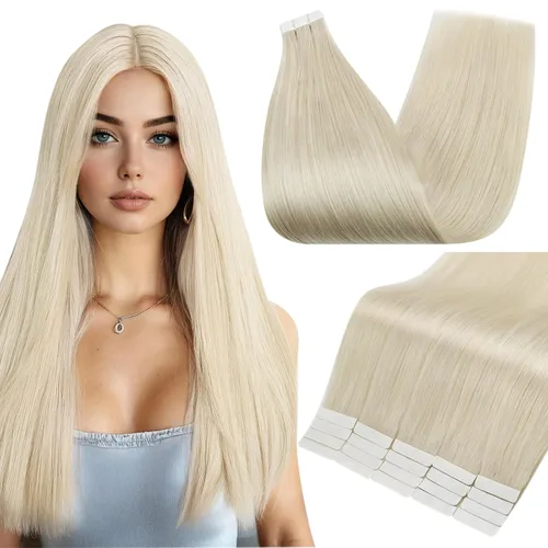 Miniatura 13 de Full Shine - Extensiones de cabello con cinta adhesiva de 18 pulgadas, extensiones de cabello Remy de 1.76 oz, extensiones de cabello lacio
