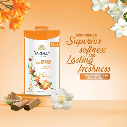Miniatura 4 de Talco perfumado de Yardley con aroma a sándalo, de 250 g