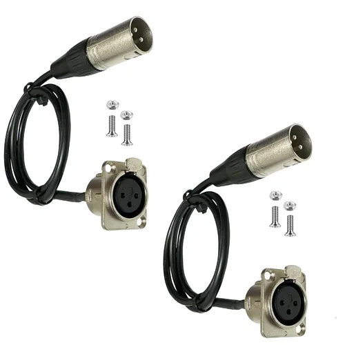 Miniatura 10 de DIYTECH Cable de paso XLR premium, sin soldadura, para caja de escenario, panel de conexiones, caja de piso, sin soldadura para instalaciones