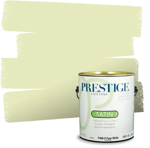 Miniatura 223 de PRESTIGE Pinturas Pintura interior e imprimación en uno, 1 galón, cáscara de huevo, aventura