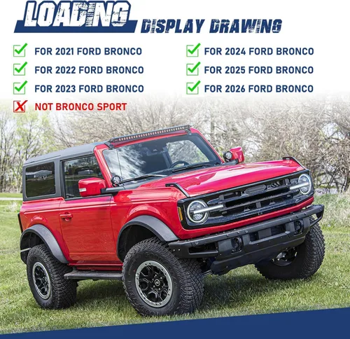 Miniatura 5 de Parachoques trasero para Ford Bronco 2/4 puertas 2021 2022 2023 2024 2025 2026 Se adapta a neumáticos de hasta 37 pulgadas Conserva sensores