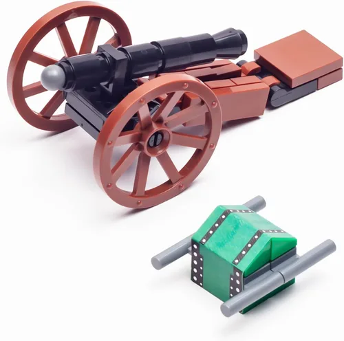 Miniatura 9 de Medieval Warfare Cannon 2, paquete de armas militares, figuras de soldados de juguete, minifigura de juguete compatible con las principales marcas