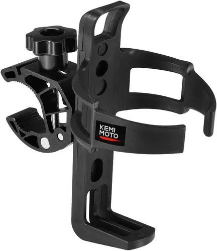 KEMIMOTO Portavasos para ATV, Portabotellas para Motocicleta, Portavasos Universal con Abrazadera de Metal de 0.6-1.56 Pulgadas para Botella de 20oz