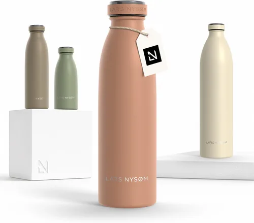 Miniatura 57 de LARS NYSØM Botella de agua XL de acero inoxidable aislada 12oz 17oz 25oz 34oz 51oz Botella térmica aislada para bebidas calientes y frías Azul