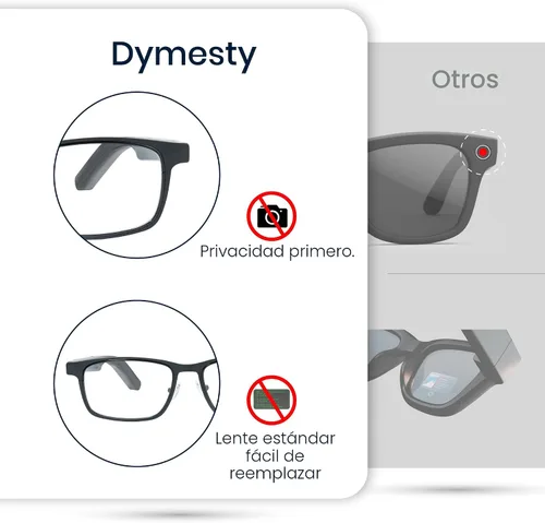 Miniatura 2 de Lentes inteligentes AI con traducción en tiempo real y transcripción de reuniones, marco de titanio, audio Bluetooth de oído abierto, grabación