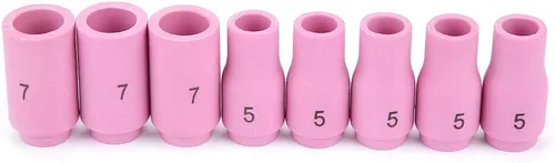 Miniatura 5 de Piezas de la antorcha de soldadura, 53 unids tig soldadura antorcha cuerpo partes gas lente boquilla boquilla kit taza para WP-9 20 25