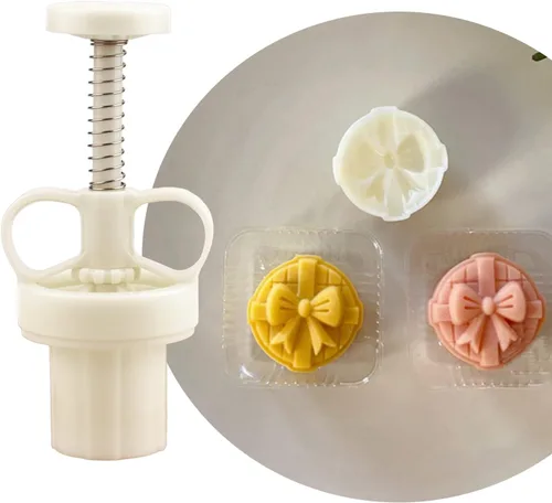 Miniatura 6 de Moldes para pastel de luna rosa de 0.71 oz con 1 sello, juego de moldes para pastel de luna para festival de mediados de otoño, juego de moldes