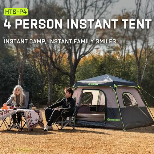 Miniatura 9 de 4/6/8/10 Person Instant Tent, Waterproof Pop Up Tents for Camping with Rainfly, 60 Seconds Easy Setup, Automatic Cabin Tent for Family Camping with