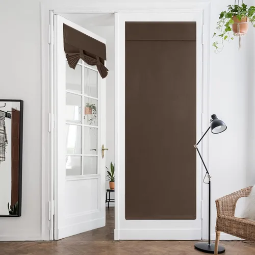 Miniatura 29 de HOMEIDEAS Cortinas Opacas para Aula para Puerta Principal, Cubierta de Ventana de Puerta de Aula, Persianas de Privacidad con Aislamiento Térmico