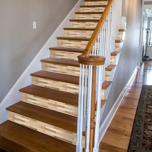 Miniatura 13 de funlife 14 tiras de calcomanías para elevadores de escaleras, vinilo para despegar y pegar, calcomanías decorativas para escaleras, 39.37 x 7.09