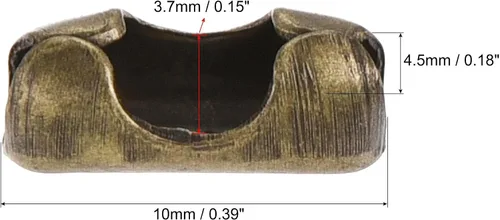 Miniatura 2 de uxcell Conector de cadena de bolas, cadena de bolas de 0.126 in, conexión de clips de eslabones de engarzado, bronce galvanizado de hierro, paquete