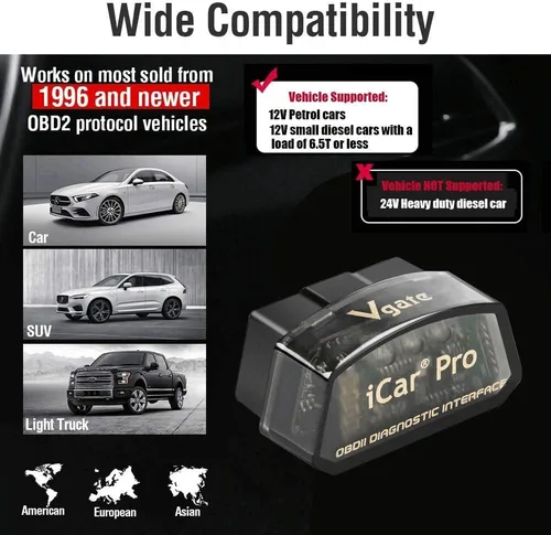 Miniatura 2 de Vgate Escáner OBD2 iCar Pro Bluetooth4.0 (iOS, Android) y Vgate iCar Pro 2S Bluetooth5.2 (iOS, Android)