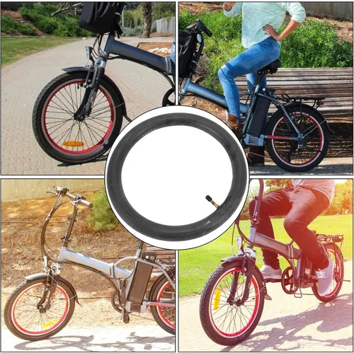 Miniatura 7 de Tubo interior de bicicleta eléctrica, válvula de ángulo doblado duradera para una fácil instalación, tubo de goma de 14 x 2.125 para pasajeros
