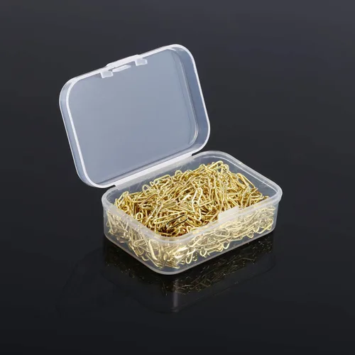 Miniatura 7 de ALEXCRAFT Cadena de clip de latón chapado en oro de 14 quilates de 24 pies a granel para fabricación de joyas (0.118 x 0.354 in), Latón 24 pies