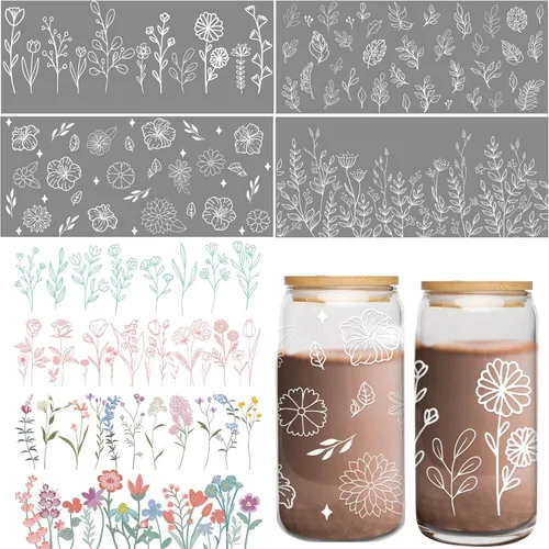 Miniatura 8 de Envolturas de vasos UV DTF para 16 oz – 8 hojas de tema de enfermera UV DTF para vidrio, afirmación diaria de enfermera, corazón, jeringa, kit