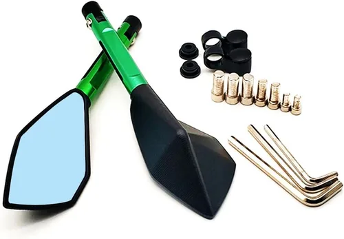 Miniatura 10 de Espejos de moto, para K-awasaki Ninja ER6N W800 Z750 ZX6 ZX9R ZXR400 ZZR600 para VERSYS-1000 Espejos de motocicleta Espejos retrovisores laterales