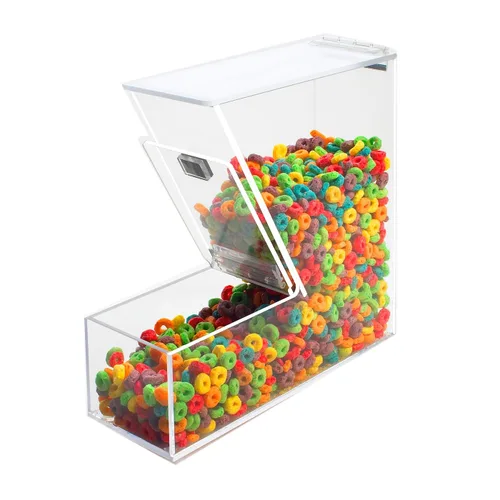 Cal-Mil 373 Dispensador clásico de cobertura grande, 4 pulgadas de ancho x 11 pulgadas de profundidad x 11 pulgadas de alto, transparente (caja de 2)