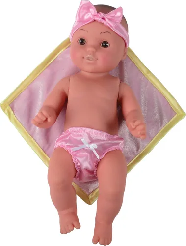Miniatura 7 de Constructive Playthings Muñeca de bebé tierna de 12 pulgadas, asiática con manta, modelo: UNI-204