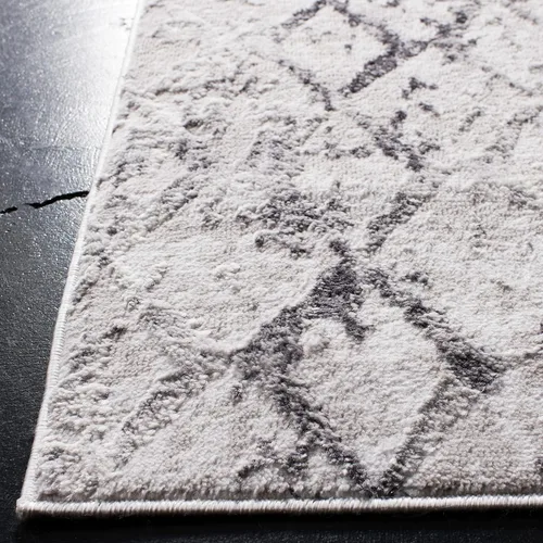 Miniatura 5 de SAFAVIEH Amelia Collection ALA783F - Alfombra de área de 5 pies 3 pulgadas x 7 pies 6 pulgadas, gris y gris claro, diseño moderno enrejado