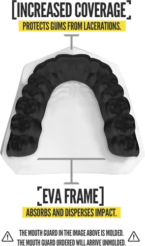 Miniatura 3 de Paquete de 2 protectores bucales clásicos Nxtrnd, boquilla deportiva de ajuste personalizado para fútbol americano, boxeo, MMA, baloncesto, hockey