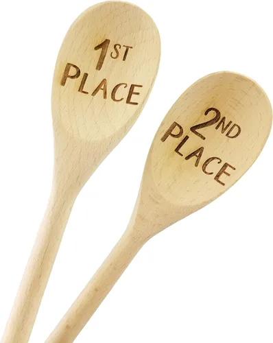 Miniatura 19 de Wedding Collectibles Made With Love - Cuchara de madera (14 pulgadas de largo) accesorio de cocina grabado Madera de haya suave y natural