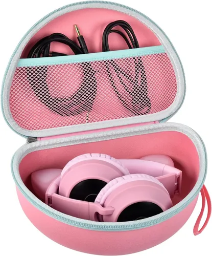 Miniatura 7 de PAIYULE Kids Headphones Case, Hard Shell Protective Case with Accessory Pocket for iClever for Riwbox CT-7S/CT-7, for Candy Headphone with Ear.