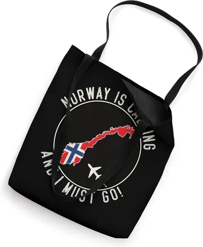Miniatura 2 de Bolsa de mano de Norway Is Calling And I Must Go, bandera noruega