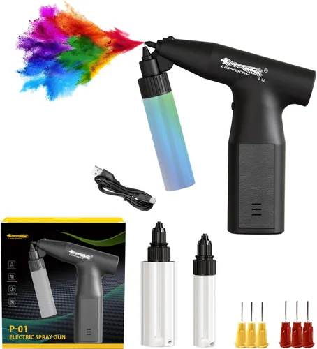 Pistola pulverizadora de pintura eléctrica LIONBOW, pistola pulverizadora de aerógrafo inalámbrica portátil de mano para pintar coches, gabinete,
