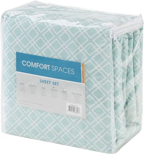 Miniatura 12 de Comfort Spaces Juego de sábanas de franela de algodón tamaño Queen, ultra suaves con bolsillo elástico de 14 pulgadas que se adapta a colchones
