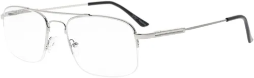 Miniatura 9 de Eyekepper Anteojos de lectura de titanio con memoria para hombre y mujer, puente flexible y lectores de sienes (dorado, +1.25)