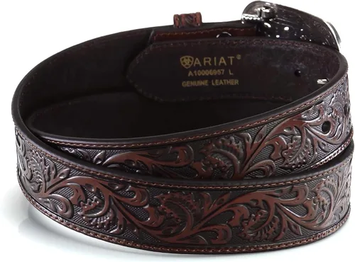 Miniatura 3 de ARIAT Western Belt A10006944 - Hebilla de cristal en relieve floral para mujer
