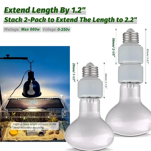 Miniatura 4 de Extensor de Enchufe de Luz, Adaptador de Extensión de Enchufe de Porcelana, Adaptador Extensor de Enchufe de Bombilla de Rosca Media Estándar E26 a
