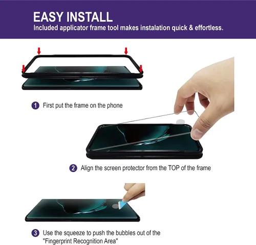 Miniatura 3 de AACL Protector de pantalla para Samsung Galaxy Note 10 Plus, 6.8 pulgadas, vidrio templado curvado, compatible con escáner ultrasónico de huellas