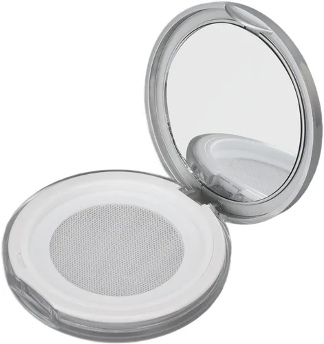 Miniatura 9 de Caja de polvo suelta, contenedor de polvo recargable vacío de 0.11 oz, estuche portátil de polvo con espejo de soplado de polvo y tamiz de red